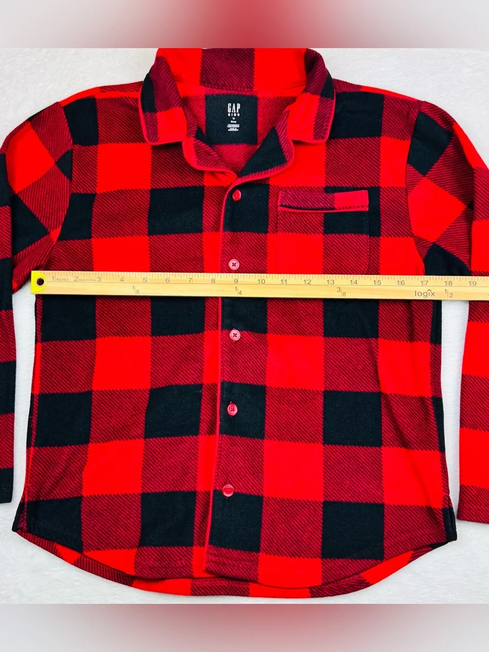 GAP Kids 2 piece buffalo check pajama set. Very soft, cozy fleece. Youth size 12